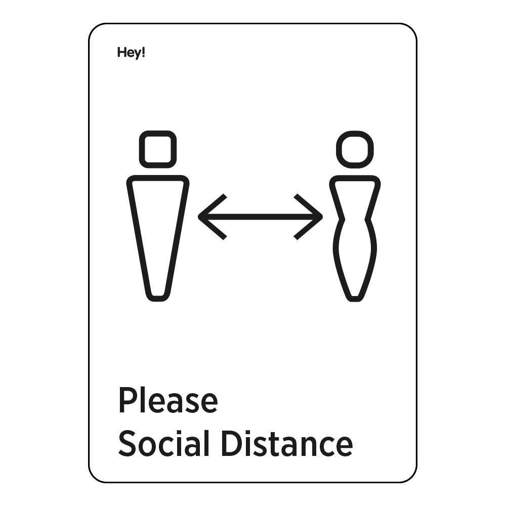 A4 Social Distancing Sign