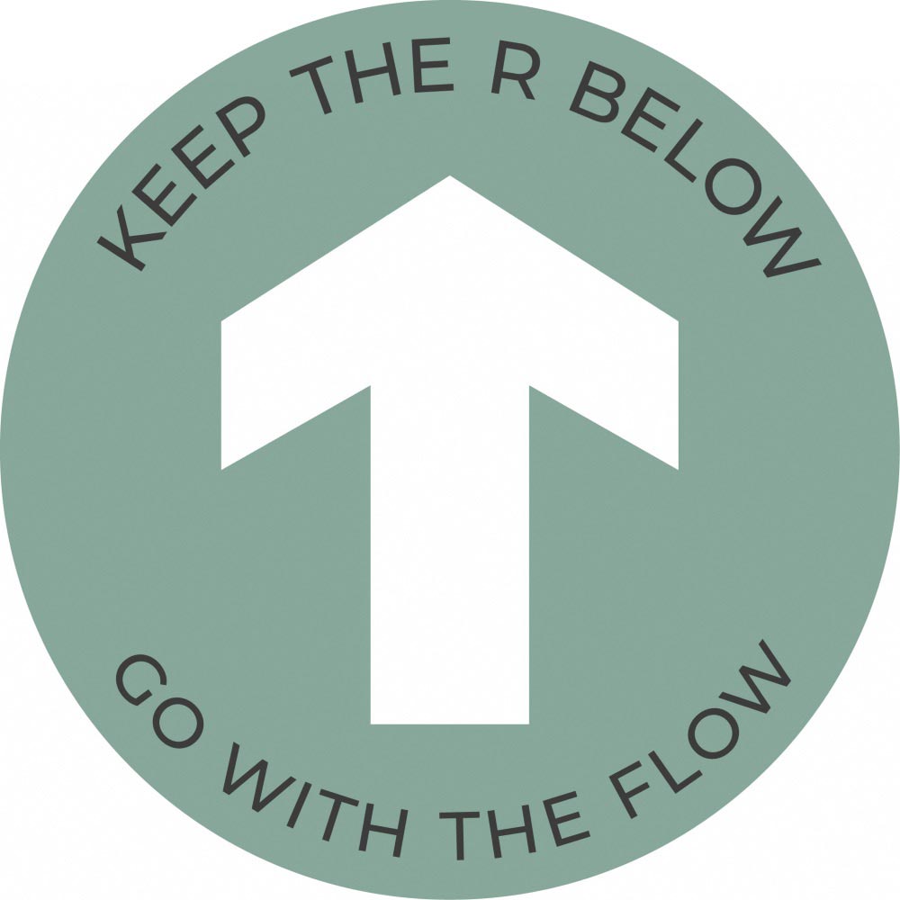 Keep the R Below - Teal Sticker