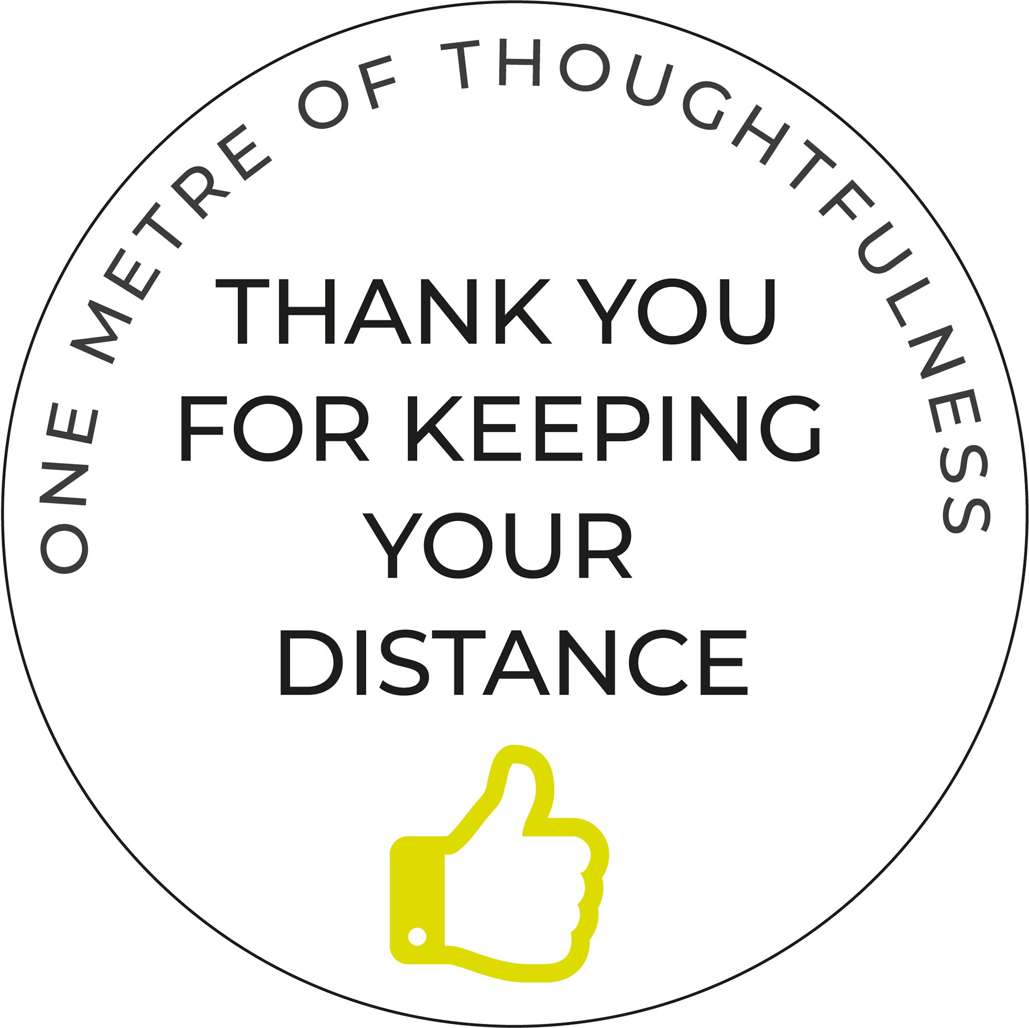 Thank you for keeping your distance