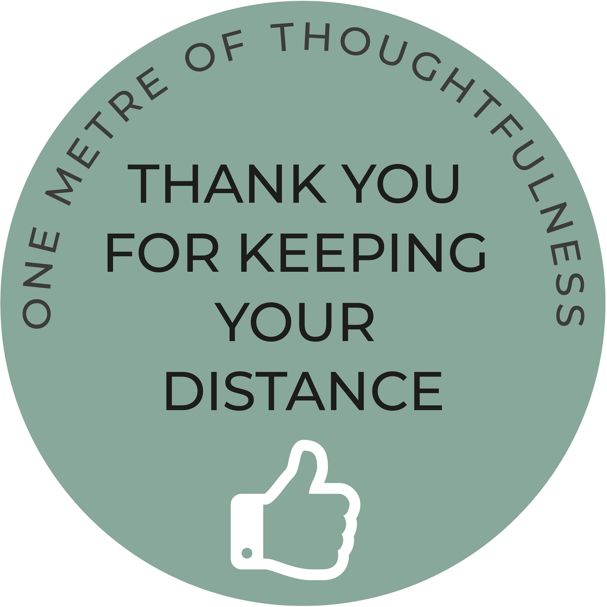 Thank you for keeping your distance